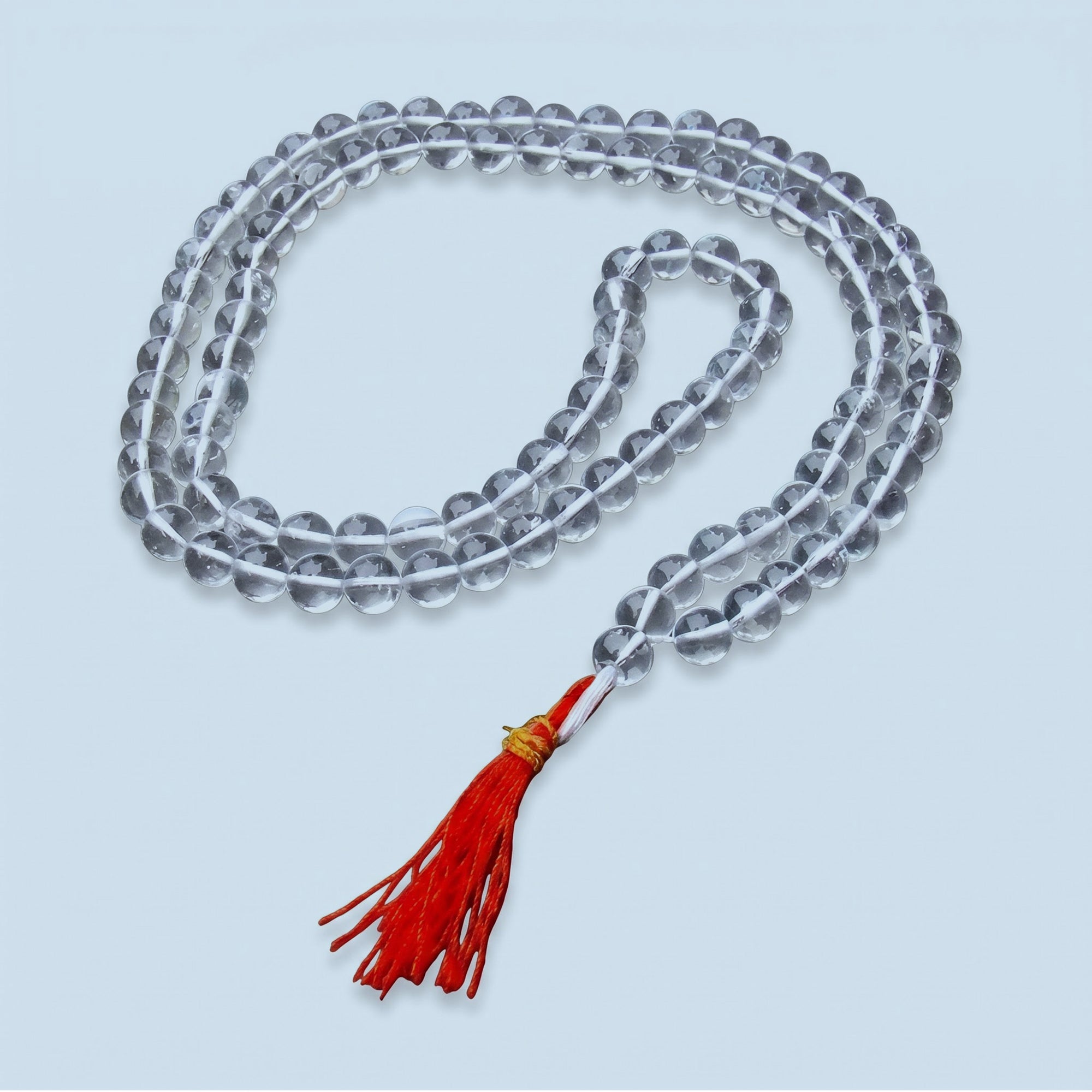 Natural Sphatik Mala – 108+1 Beads
