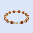 Bracelet Rudraksha, Gold Cap