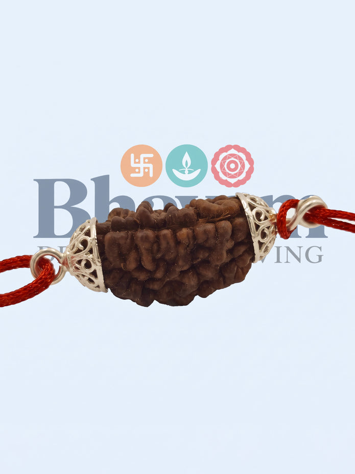 EkMukhi Daana Single with Silk, Silver Cap